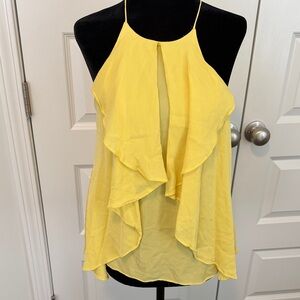 ANTONIO MELANI Yellow Layered Halter Top